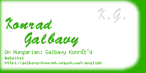 konrad galbavy business card